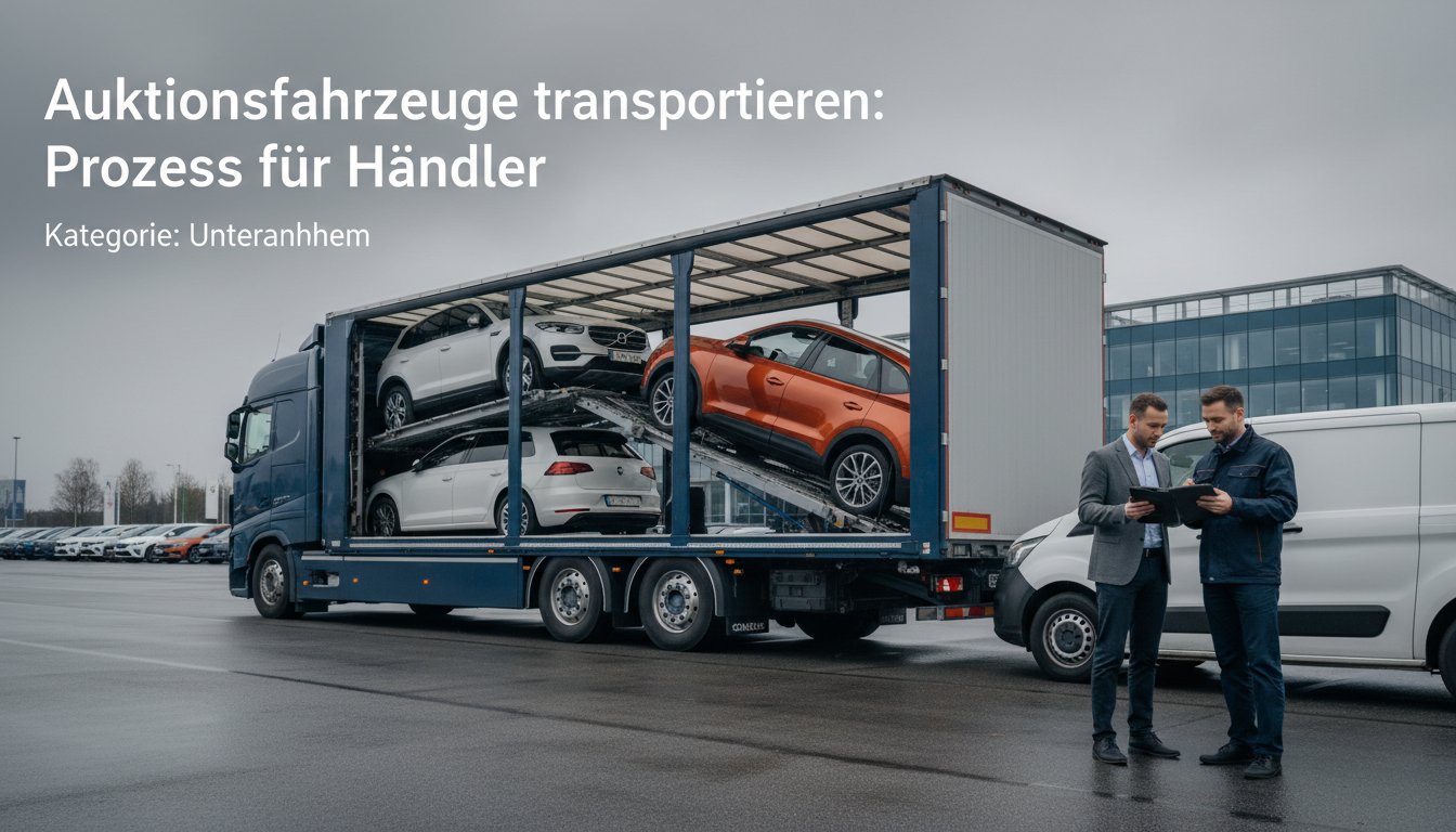 Auktionsfahrzeuge transportieren: Prozess für Händler