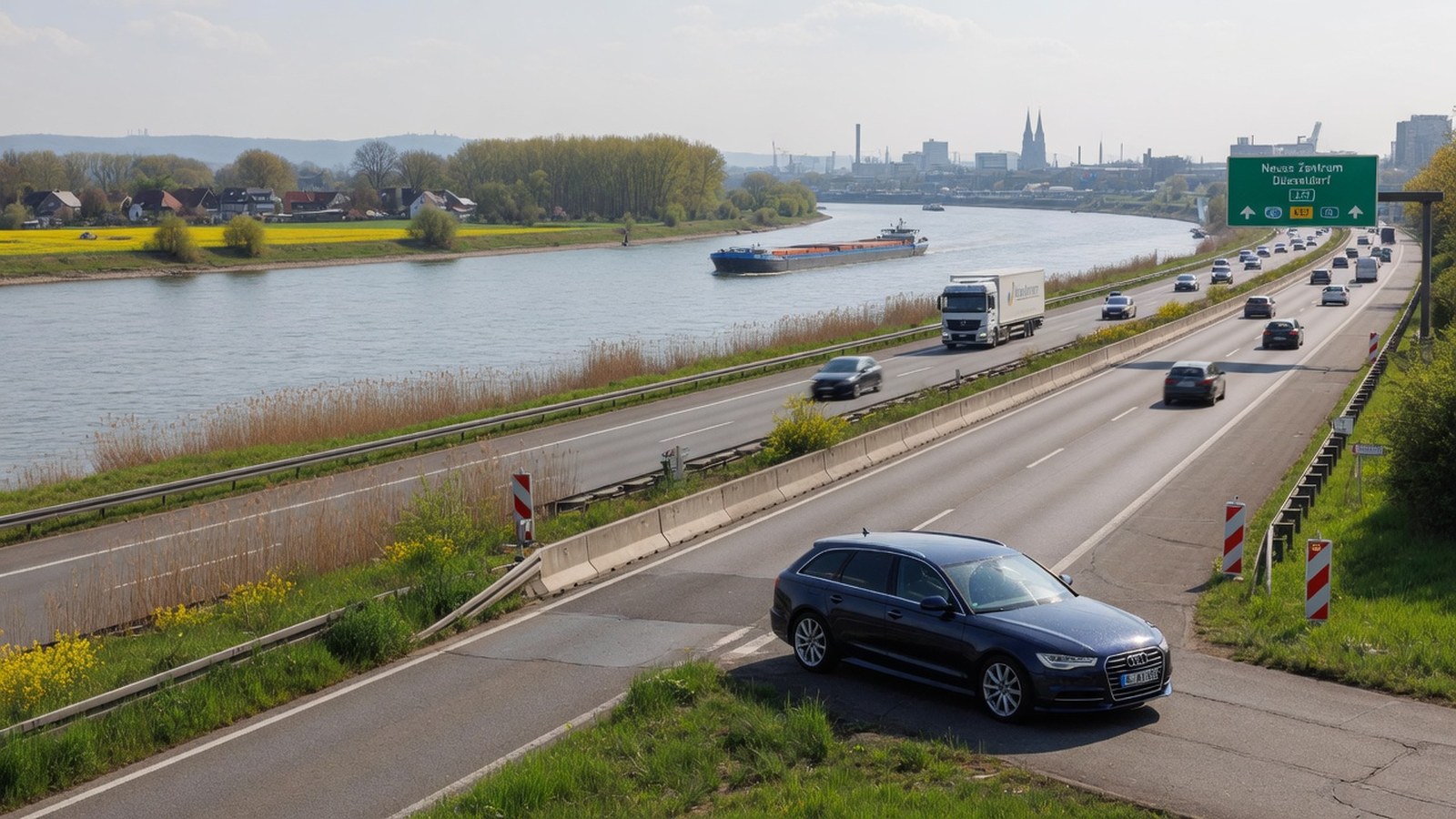 Fahrzeugüberführung Esslingen: Neckar und Stuttgart-Ost