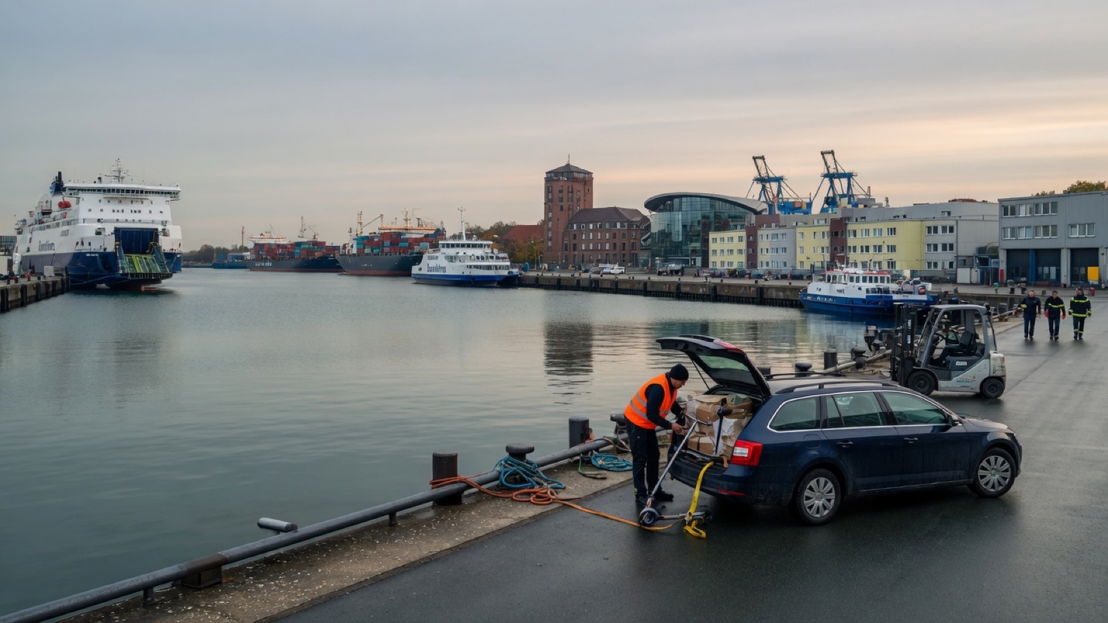 Fahrzeugüberführung Kiel: Förde, Hafen und Schleswig-Holstein