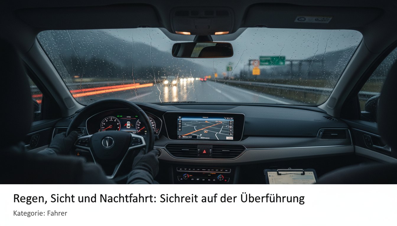 Regen, Sicht und Nachtfahrt: Sicherheit auf der Überführung